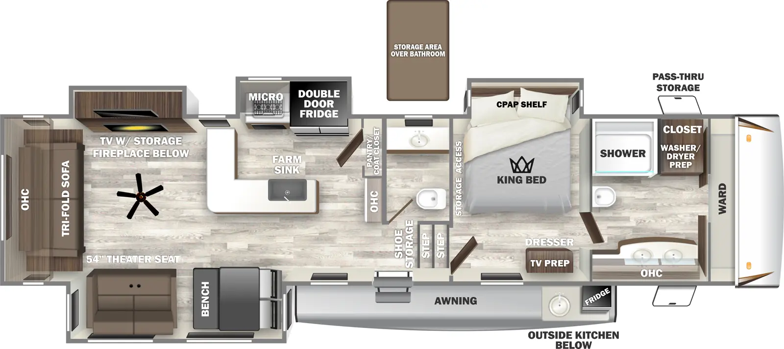 Sabre 38RLH Floorplan